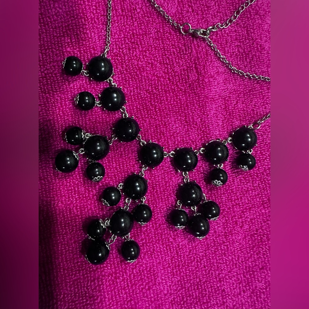 #JC17‎ Elegant Black Beaded Necklace